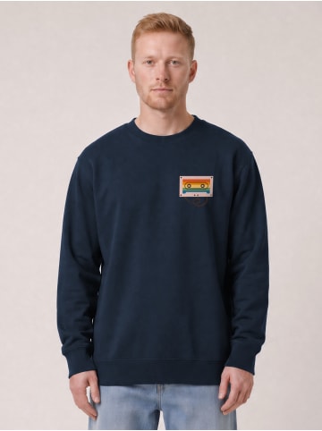 wat? Apparel Sweatshirt Rainbow Cassette in Dunkelblau