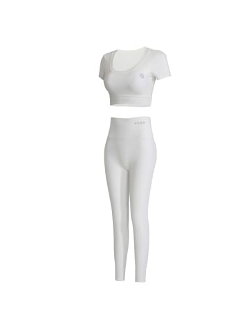 YEAZ CLUB LEVEL set top + leggings in weiß