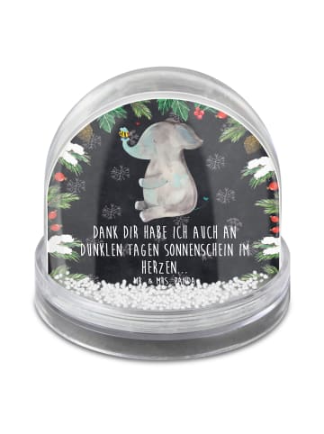 Mr. & Mrs. Panda Weihnachts Schneekugel Elefant Biene mit Spruch in Kreidetafel