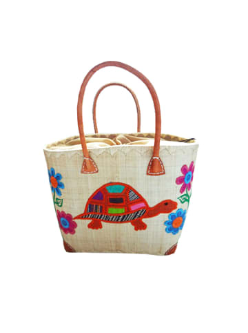 Le Comptoir de la Plage Korbtasche "Tortue MM" in Beige (L) 44x (B) 26 cm