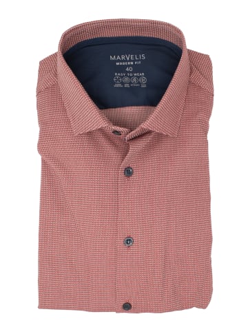 MARVELIS Modern Fit Easy To Wear Hemd in Rot