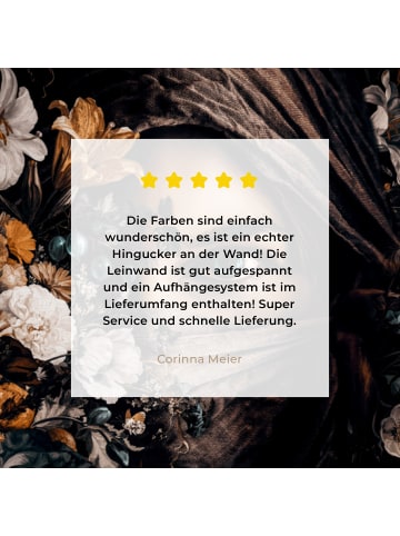 MuchoWow Leinwand bilder Blumenporträt (BxH)