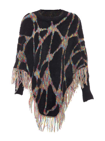 ebeeza Poncho in Schwarz