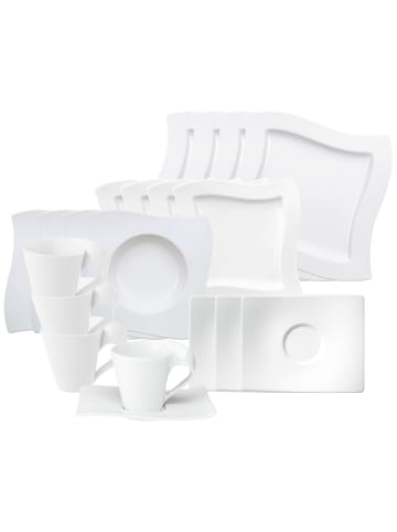 Villeroy & Boch 20-tlg. Kombiservice NewWave in Weiß – in weiß