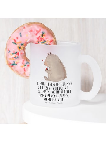 Mr. & Mrs. Panda Glas Bär Marienkäfer mit Spruch in Transparent