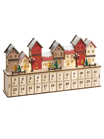 Beliani Dekofigur VISTERFLO in Braun/Bunt - (W) 45 x (H) 24 x (L) 10 cm