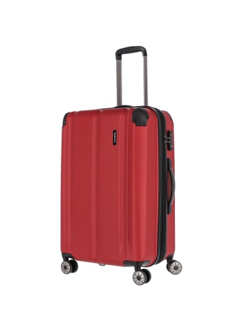 travelite City 4 Rollen Kofferset 3-teilig mit Dehnfalte rot