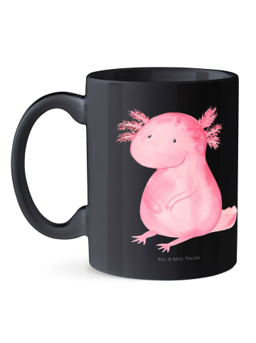 Mr. & Mrs. Panda Kaffeetasse Axolotl Niedlich ohne Spruch in Schwarz
