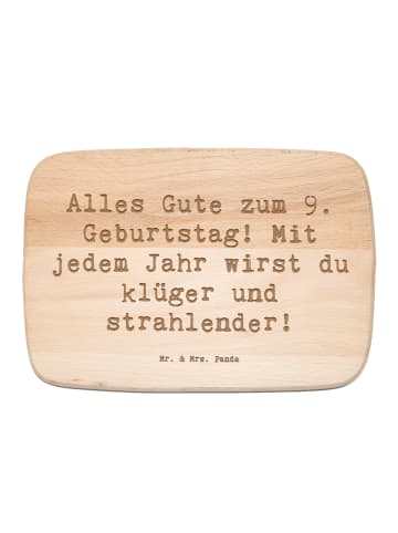Mr. & Mrs. Panda Holz Schneidbrett Spruch 9. Geburtstag Wünsche ... in Transparent