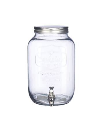 relaxdays Getränkespender in Transparent - 8 l
