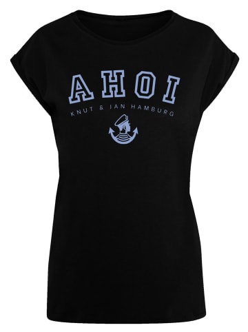 F4NT4STIC Extended Shoulder T-Shirt Ahoi Knut & Jan Hamburg in schwarz