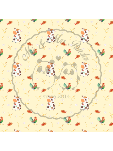 Mr. & Mrs. Panda kuschelkissen 40x40 Kuh ohne Spruch in Gelb