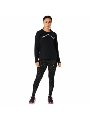asics Rundkragen Langarmshirt für Damen in schwarz