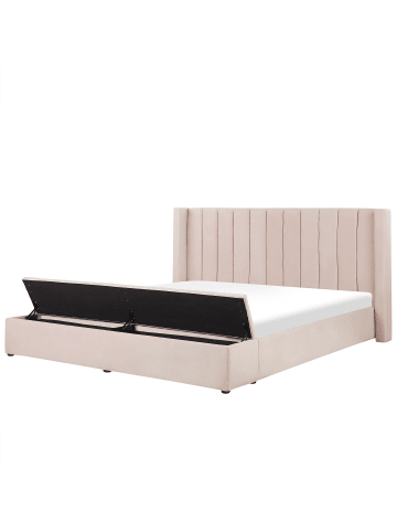 Beliani Doppelbett NOYERS in Rosa - (W) 210 x (H) 132 x (L) 247 cm