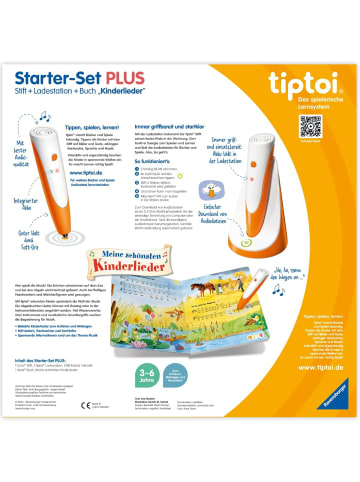 Ravensburger tiptoi Starter-Set Plus 00159 Stift + Buch Kinderlieder + Ladestation ab 3 Jahre