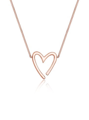 Elli Halskette 925 Sterling Silber Herz in Rosegold