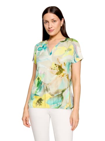 Betty Barclay Satin-Bluse mit Blumenprint in Mint/Nature