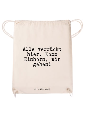 Mr. & Mrs. Panda Jutebeutel Alle verrückt hier. Komm... mit Spruch in Creme