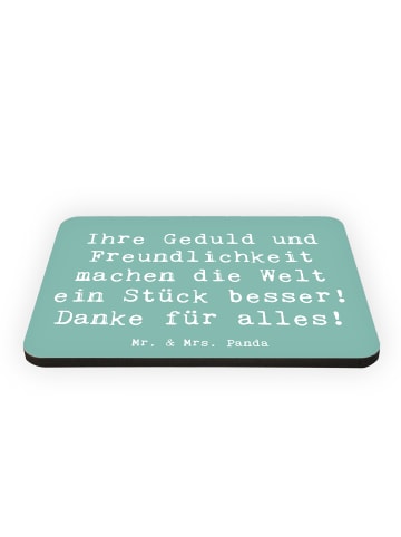 Mr. & Mrs. Panda Kühlschrankmagnet Spruch Erzieher-Dank mit Spruch in Meeresbrise