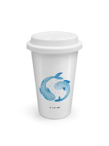 Mr. & Mrs. Panda To Go Becher Sternzeichen Fische ohne Spruch in Weiß
