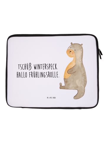 Mr. & Mrs. Panda Notebook Tasche Otter Bauch mit Spruch in Weiß