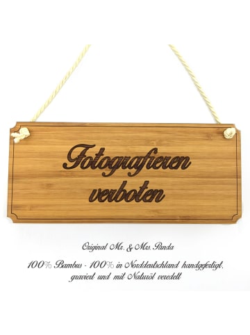 Mr. & Mrs. Panda Schild Fotografieren verboten mit Spruch in Keine Angabe