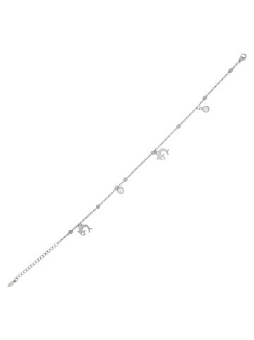 Adeliás Damen Anhänger aus Edelstahl mit Perle in silber