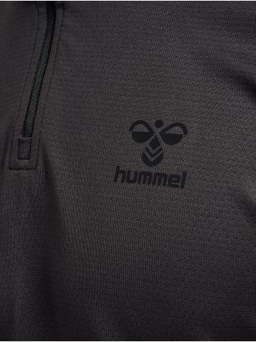 Hummel Sweatshirt Mit Kurzem Reißverschluss Hmlactive Pl Half Zip in OBSIDIAN