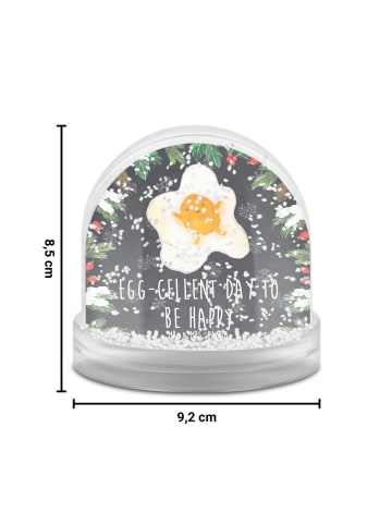 Mr. & Mrs. Panda Weihnachts Schneekugel Spiegelei Ei mit Spruch in Kreidetafel