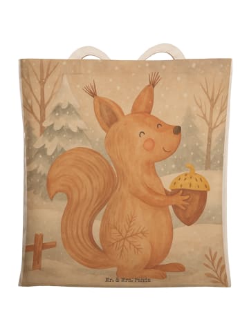 Mr. & Mrs. Panda Tote Bag Eichhörnchen Weihnachten Design ohne S... in Weiß