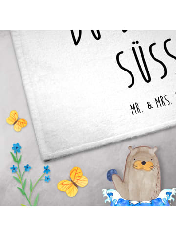 Mr. & Mrs. Panda Handtuch Bär Honig mit Spruch in Weiß
