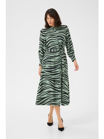 Kaffe Kleid KAemine in Green/Black Animal