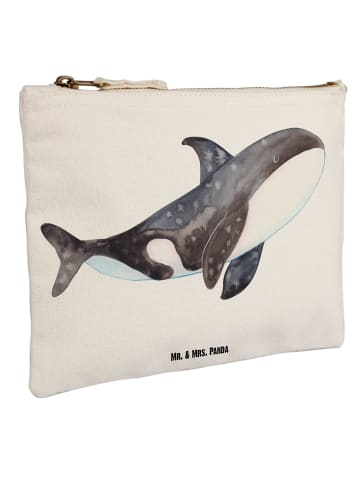 Mr. & Mrs. Panda Schminktasche Orca ohne Spruch in Weiß