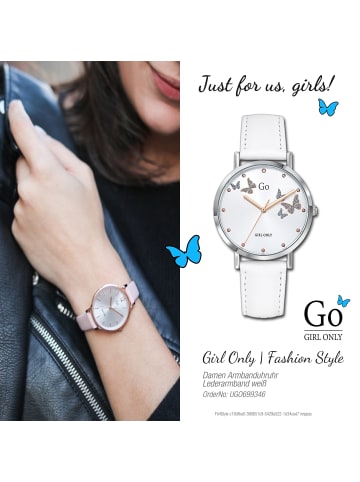 Girl Only Armbanduhr-Analog weiß mittel (ca. 34mm) Girl Only GO