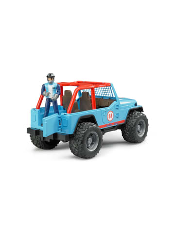 bruder Bruder 02541 Jeep Cross Country racer blau mit Rennfahrer in Blau ab 3 Jahre