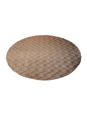 Vivorum Wohnzimmer Teppich – Webteppich Royal Glow 825 in creme - rund