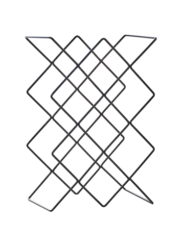 Beliani Weinständer RATHKEALE in Schwarz - (W) 26 x (H) 38 x (L) 17 cm