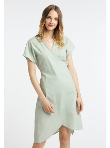 DreiMaster Vintage Damen Wickelkleid in Rauchmint