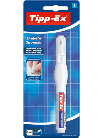 Bic Korrekturstift Shake'n Squeeze, 8 ml, Blister 1 Stück, weiß