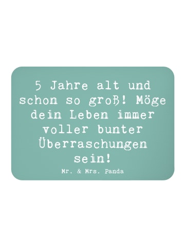 Mr. & Mrs. Panda Magnet Spruch 5. Geburtstag mit Spruch in Meeresbrise