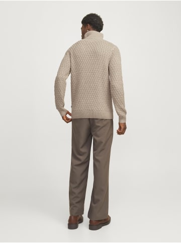 Jack & Jones Strickjacke mit Viertelreißverschluss in Pure Cashmere