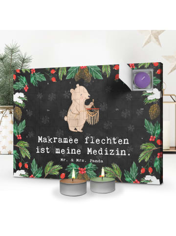 Mr. & Mrs. Panda Adventskalender Bär Makramee mit Spruch in Kreidetafel