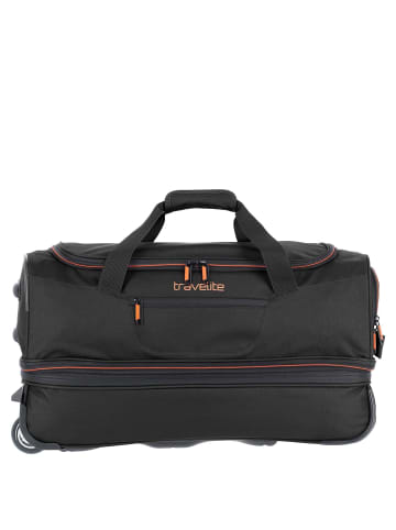 travelite Basics - Rollenreisetasche 51/64L 55 cm erw. (bordeaux) in schwarz