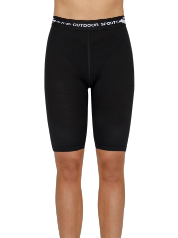 Normani Outdoor Sports Damen Merino Shorts „Sunshine Coast“ in Schwarz