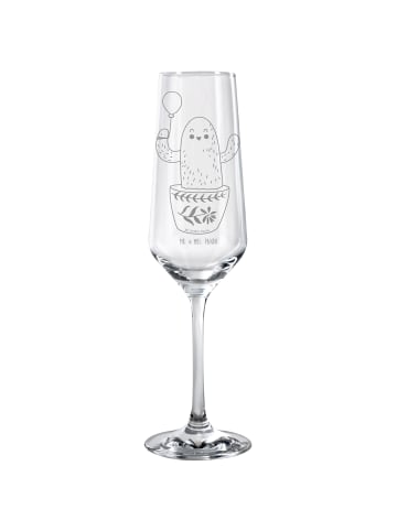Mr. & Mrs. Panda Champagnerglas Kaktus Luftballon ohne Spruch in Transparent