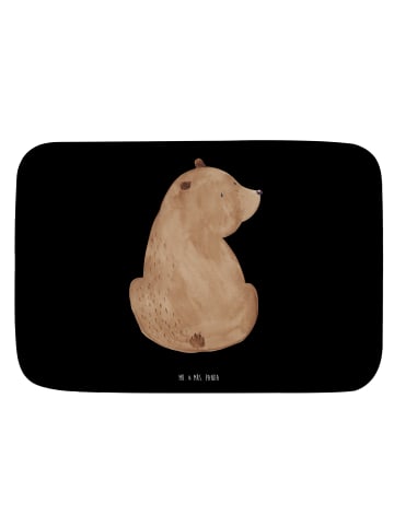 Mr. & Mrs. Panda Badezimmerteppich Bär Schulterblick ohne Spruch in Schwarz