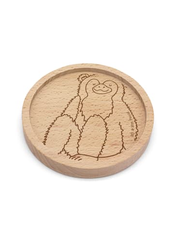 Mr. & Mrs. Panda Holz Untersetzer Affe ohne Spruch in Transparent
