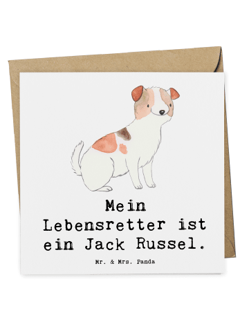 Mr. & Mrs. Panda Deluxe Karte Jack Russel Terrier Lebensretter m... in Weiß