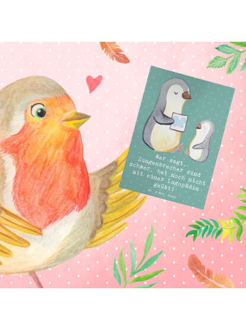 Mr. & Mrs. Panda babykarte Training mit Logopädin mit Spruch in Meeresbrise