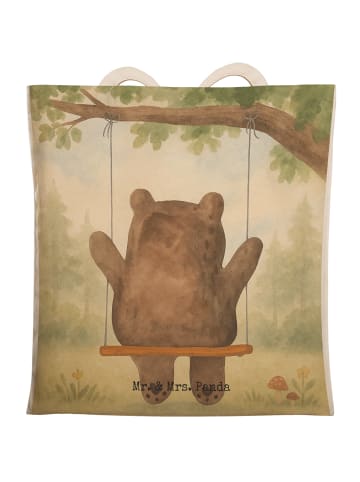 Mr. & Mrs. Panda Shopper Bär Schaukel Design ohne Spruch in Weiß